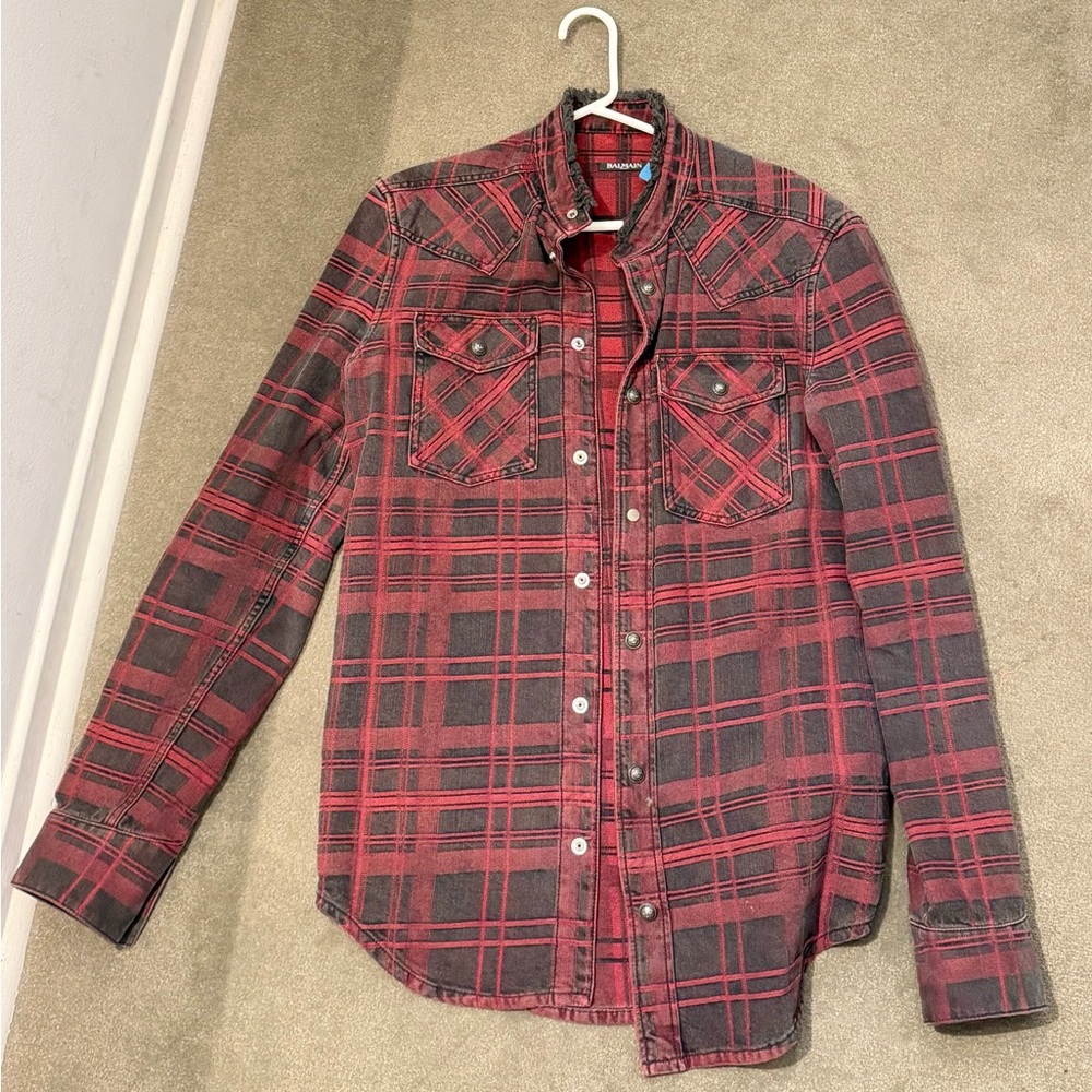 Balmain Long-Sleeve Heavy Shirt/Jacket